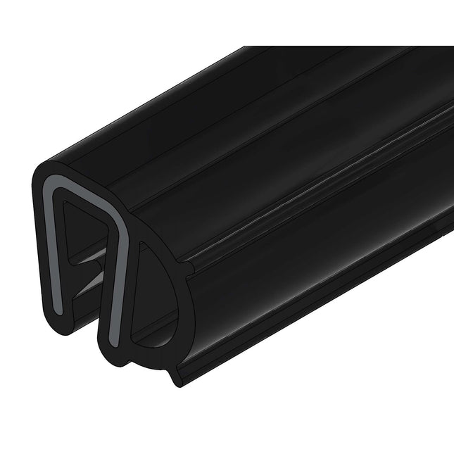 Uszczelka krawędziowa boczna z bąblem zbrojona samozaciskowa 0,8-2,5 mm EPDM  1 m 12EUK-0014