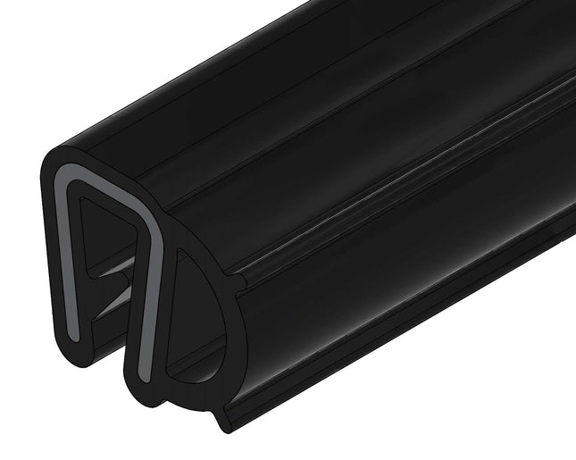 Uszczelka krawędziowa boczna z bąblem zbrojona samozaciskowa 0,8-2,5 mm EPDM  1 m 12EUK-0014 Euro-Box