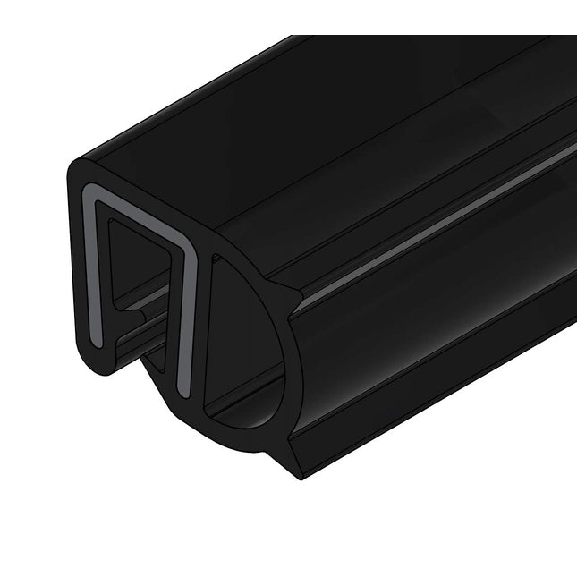 Uszczelka krawędziowa boczna z bąblem zbrojona samozaciskowa 2,7 mm EPDM 1 m 12UK-0012