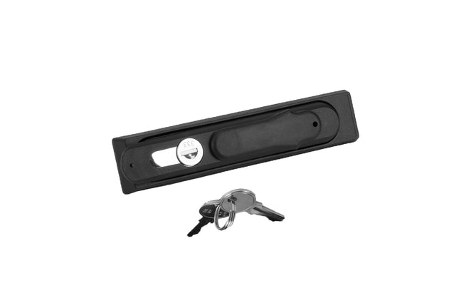 ZAMEK KLAMKA HS DO ROZDZIELNI SZAF ELEKTRYCZNYCH CZARNA - 2 klucze 1HS-0051 Euro-Box