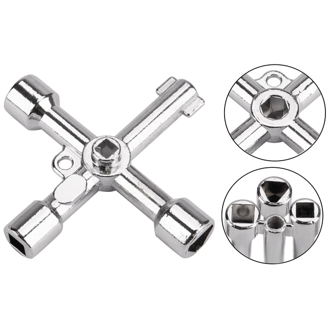 Klucz uniwersalny do skrzynki szafki gazowej elektrycznej technicznej 6w1 2KP-0010