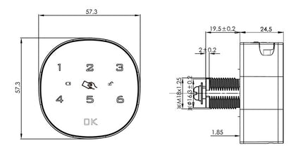 Elektronisches Zahlenschloss mit RFID-Karte und Nummerierung, schlüssellos SCHWARZ