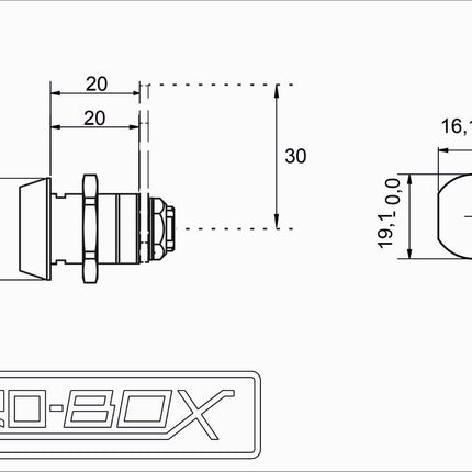 ZAMEK KRZYWKOWY DO SZAFY UBRANIOWEJ BHP SZKOLNEJ JEDEN KOD "25010" 90° A 1ZC-0619 Euro-Box