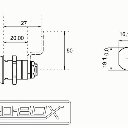 Zamek krzywkowy do szafy ubraniowej, szkolnej, BHP w systemie różnego kodu 1ZC-0687 Euro-Box