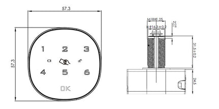 Zamek elektroniczny RFID na kartę Euro-Box bezkluczykowy 1ZE-0033