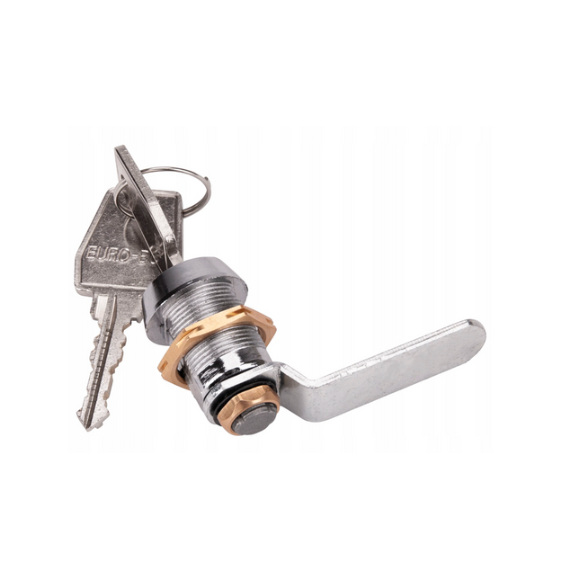 Zamek krzywkowy do szafek metalowych z kluczem