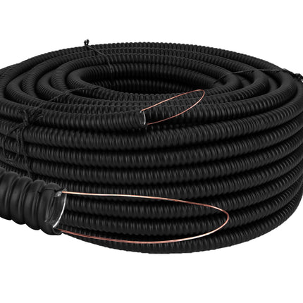 RURA KARBOWANA METALOWA PESZEL Z PILOTEM W POWŁOCE PVC FI 16/20 50 M