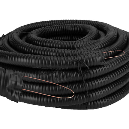 RURA KARBOWANA METALOWA PESZEL Z PILOTEM W POWŁOCE PVC FI 32/36 25 M