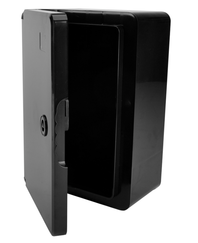 Szafka montażowa ABS czarna 200x300x130 kpl. z szyną, wkrętami i dławikami