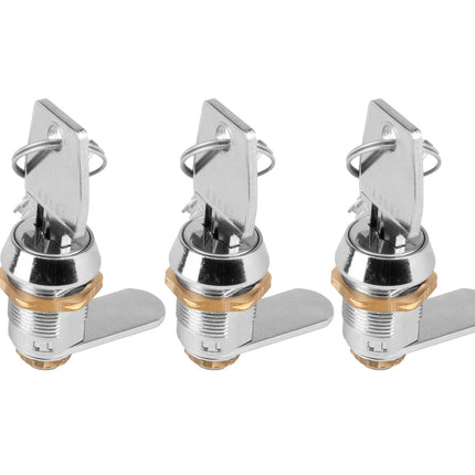 Zamek krzywkowy do szafy ubraniowej szkolnej BHP komplet 3 szt. różny kod 1ZC-0513 Euro-Box