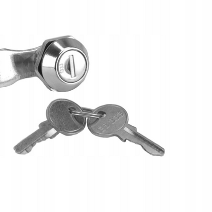 Zamek płetwa ćwierćobrotowy do szaf elektrycznych chromowany z kluczem EK333 1ZP-0281 Euro-Box