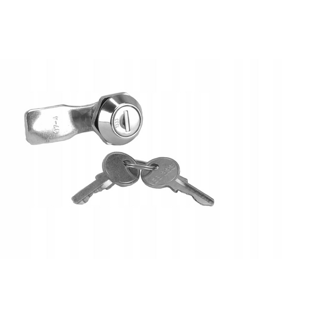 Zamek płetwa ćwierćobrotowy do szaf elektrycznych chromowany z kluczem EK333 1ZP-0281 Euro-Box