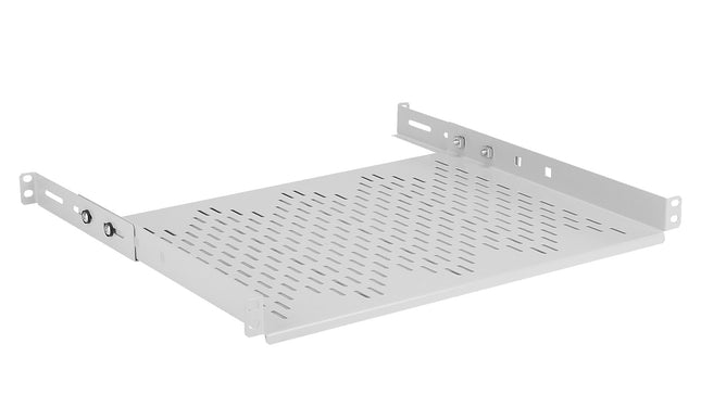 Półka regulowana do szafy RACK 19'' 1U 350 mm szara Euro-Box