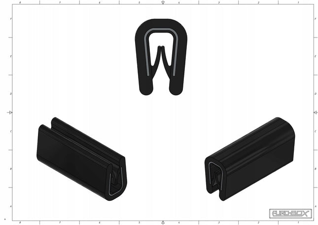 Uszczelka krawędziowa uniwersalna 1-2 mm PVC 1  m  12UK-0001 Euro-Box