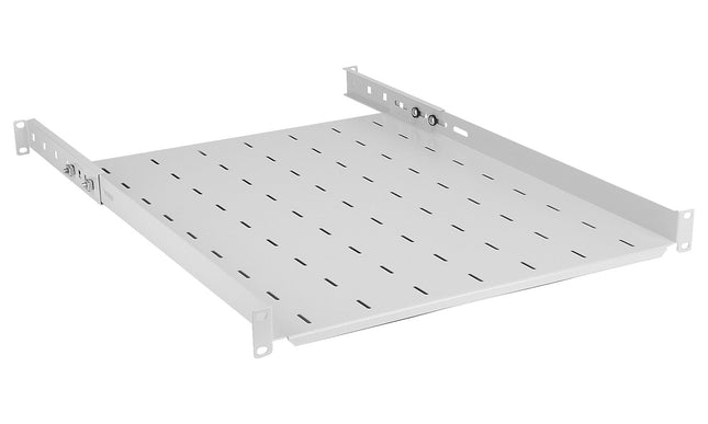 Półka regulowana do szafy RACK 19" 1U 550 mm szara Euro-Box