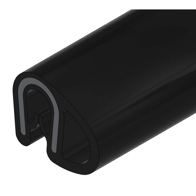 Uszczelka krawędziowa boczna z bąblem zbrojona samozaciskowa 1-2 mm EPDM 1 m 12EUK-0011