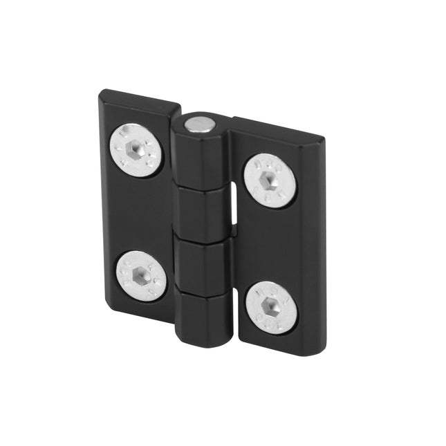 Anschraubscharnier 50x50 mm mit M6 Bohrungen, Montagesatz 0Z-0180