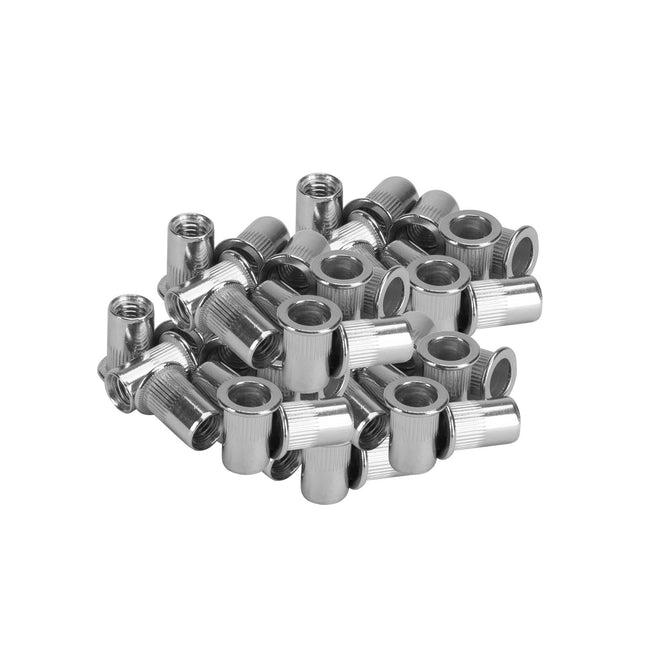 Nitonakrętka radełkowana M8 nierdzewna z kołnierzem 0,5-3,5 mm 50 szt 4N-0030