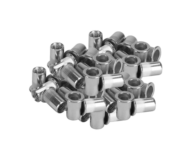 Nitonakrętka radełkowana M8 nierdzewna z kołnierzem 0,5-3,5 mm 50 szt 4N-0030