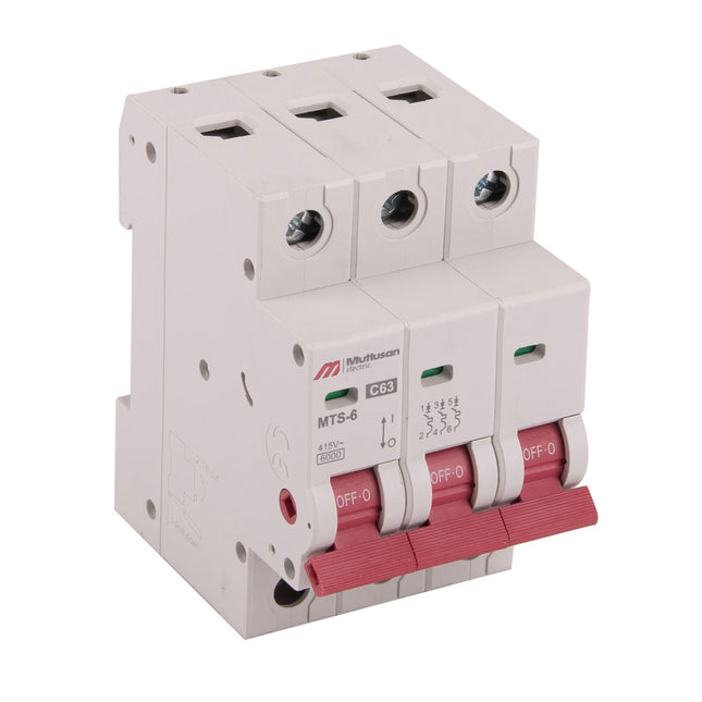 WYŁĄCZNIK BEZPIECZNIK NADPRĄDOWY INSTALACYJNY ESKA 63A 3P C63