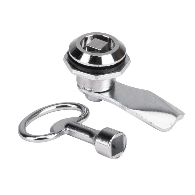 Zamek kwadrat ćwierćobrotowy do szaf gazowych chromowany z kluczem 1ZP-0337