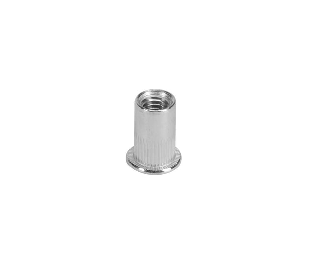 Nitonakrętka radełkowana M8 nierdzewna z kołnierzem 0,5-3,5 mm 50 szt 4N-0030