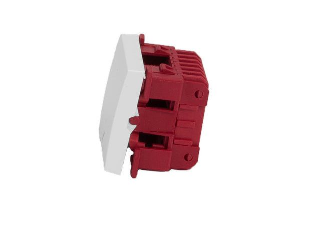 Włącznik krzyżowy 45x45 do kanału modularnego biały