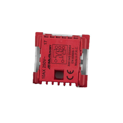 Włącznik krzyżowy 45x45 do kanału modularnego biały