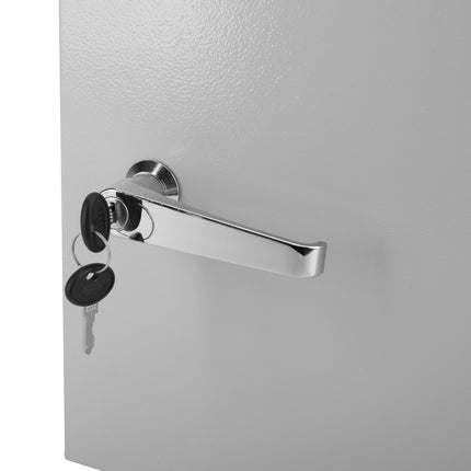 Zamek ćwierćobrotowy klamka z ryglem haczykowym uchwyt typu L EK333 1ZP-005