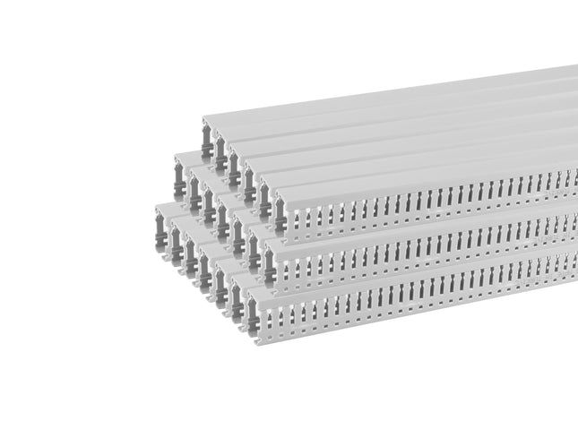 KORYTO KABLOWE KANAŁ GRZEBIENIOWY LISTWA PERFOROWANA DO SZAF 25x40 OPAKOWANIE 80 M Euro-Box