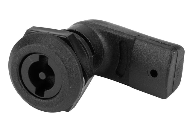 Zamek ćwierćobrotowy płetwa 3 mm z czarnego PA 1ZP-0215 Euro-Box