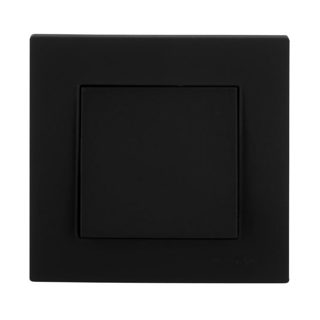 Wyłącznik elektryczny pojedynczy podtynkowy czarny matowy