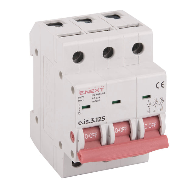 WYŁĄCZNIK NADPRĄDOWY BEZPIECZNIK INSTALACYJNY S ESKA E-NEXT 3P RF 125A