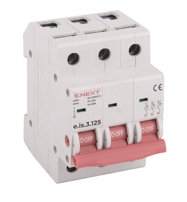 WYŁĄCZNIK NADPRĄDOWY BEZPIECZNIK INSTALACYJNY S ESKA E-NEXT 3P RF 125A E-NEXT