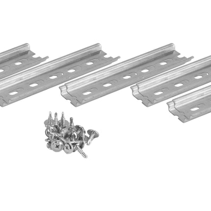 Zestaw szyn montażowych TH 140 mm do szafek ABS 200x300 10 szt. z wkrętami