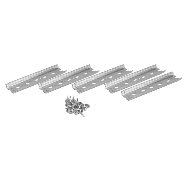 Zestaw szyn montażowych TH 140 mm do szafek ABS 200x300 10 szt. z wkrętami