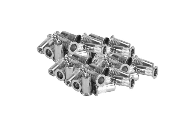 Nitonakrętka radełkowana M6 ocynkowana z kołnierzem 0,5-3 mm 50 szt 4N-0027
