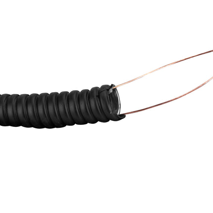 RURA KARBOWANA METALOWA PESZEL Z PILOTEM W POWŁOCE PVC FI 16/20 50 M
