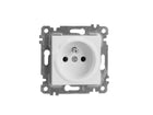 Gniazdo elektryczne pojedyncze z uziemieniem bez ramki RITA