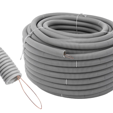 Rura peszel fi 11,2/16 mm z pilotem 750N PE szara bezhalogenowa 100m