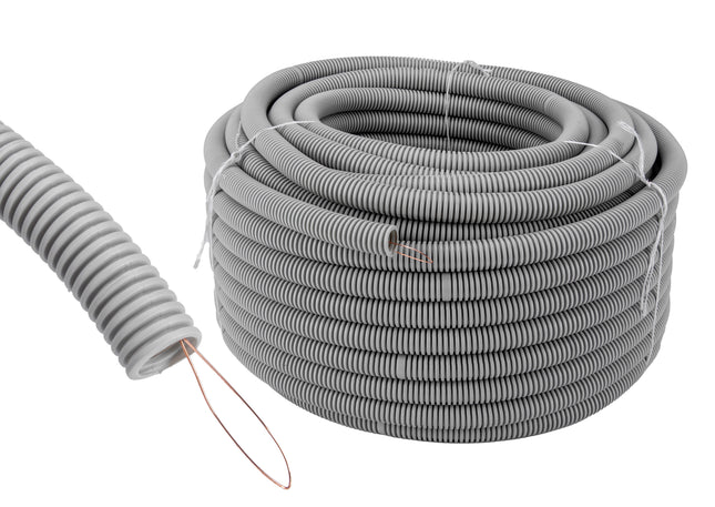 Rura peszel fi 11,2/16 mm z pilotem 750N PE szara bezhalogenowa 100m