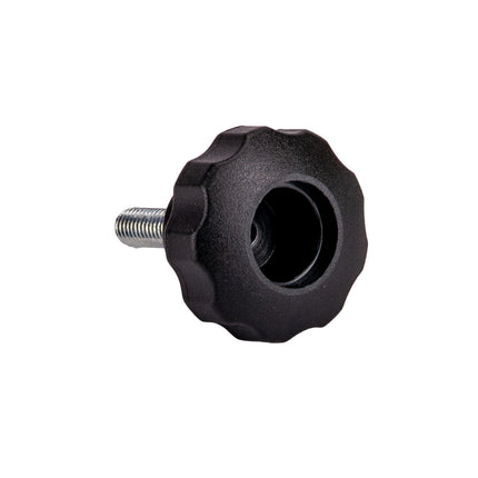 Pokrętło gwiazdowe 30mm śruba M6x23 wzmocnione z czarną zaślepką