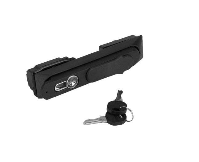 KLAMKA UCHYLNA ZAMEK HS DO ROZDZIELNI SZAF ELEKTRYCZNYCH CZARNA 1HS-0034 Euro-Box