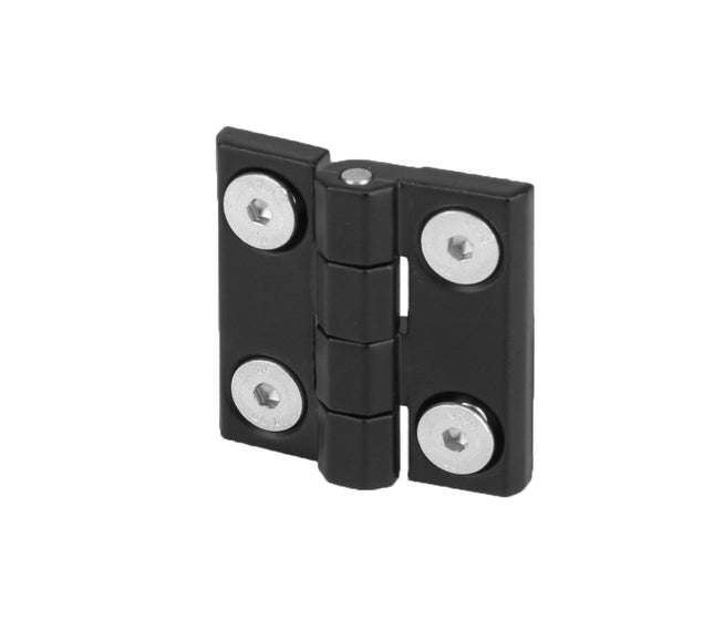 Zawias przykręcany czerniony 40x40 mm z otworami M5 , komplet montażowy 0Z-0179 Euro-Box