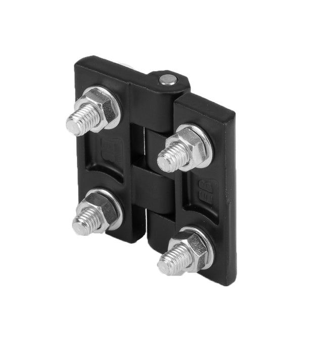 Zawias przykręcany czerniony 40x40 mm z otworami M5 , komplet montażowy 0Z-0179 Euro-Box