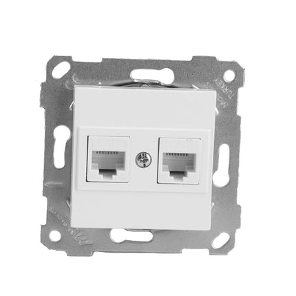 Gniazdo komputerowe podwójne RJ45 CAT6 podtynkowe 2x LAN Ethernet RITA