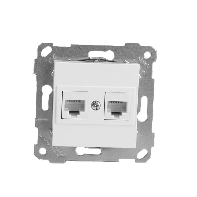 Gniazdo komputerowe podwójne RJ45 CAT6 podtynkowe 2x LAN Ethernet RITA