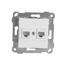 Gniazdo komputerowe podwójne RJ45 CAT6 podtynkowe 2x LAN Ethernet RITA