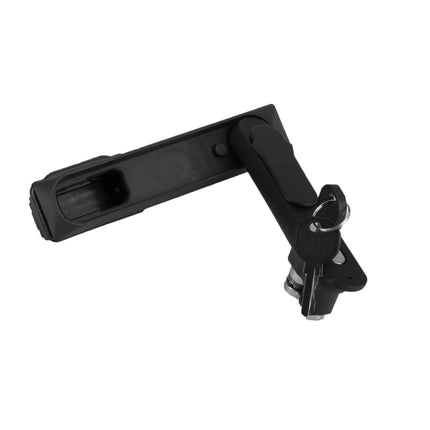 KLAMKA UCHYLNA ZAMEK HS DO ROZDZIELNI SZAF ELEKTRYCZNYCH CZARNA 1HS-0034