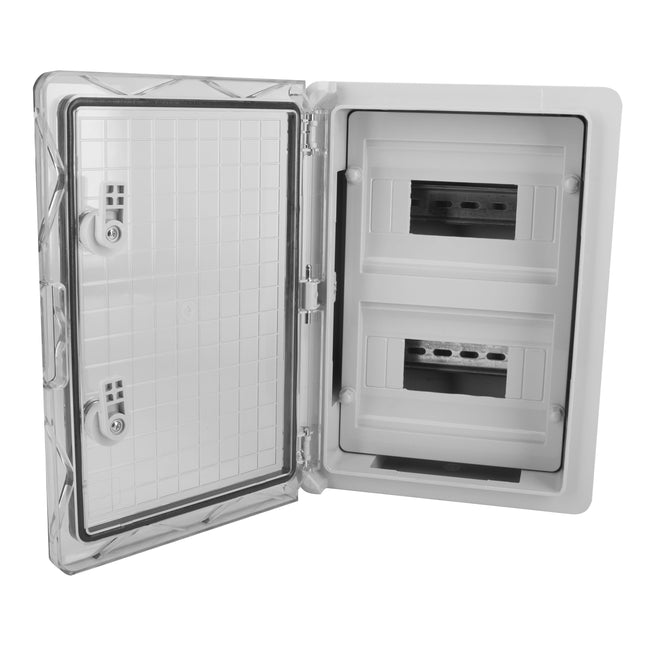 ROZDZIELNIA SKRZYNKA ELEKTRYCZNA MODUŁOWA OBUDOWA HERMETYCZNA TRANSPARENTNA ABS25x35x15 IP65